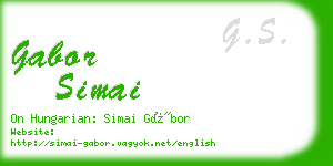 gabor simai business card